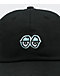 Krooked Eyes Black Strapback Hat - Thumbnail image 3 of 4
