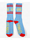 Krooked Eyes Light Blue Crew Socks - Thumbnail image 2 of 2