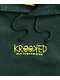 Krooked Eyes Sudadera con capucha de pana verde oscuro
