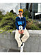 Krooked Eyes camisa de rugby azul marino y celeste