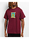 Krooked Fear Maroon T-Shirt - Thumbnail image 1 of 2
