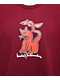 Krooked Kat Serpent Burgundy T-Shirt - Thumbnail image 2 of 3