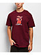 Krooked Kat Serpent Burgundy T-Shirt - Thumbnail image 1 of 3