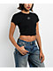 L/AB c/o Off-White™ Black Crop T-Shirt - Thumbnail image 1 of 4