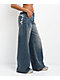 L/AB c/o Off-White™ Blue Wash Low Rise Baggy Jeans - Thumbnail image 5 of 7
