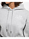L/AB c/o Off-White™ Core Diagonal Heather Grey Crop Hoodie - Thumbnail image 3 of 6