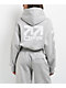 L/AB c/o Off-White™ Core Diagonal Heather Grey Crop Hoodie - Thumbnail image 2 of 6