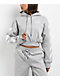L/AB c/o Off-White™ Core Diagonal Heather Grey Crop Hoodie - Thumbnail image 1 of 6