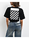 L/AB c/o Off-White™ Logo Black Crop T-Shirt - Thumbnail image 2 of 5