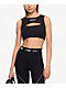L/AB c/o Off-White™ Logo Black Layered Cutout Crop Top - Thumbnail image 1 of 5