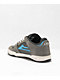 Lakai Telford Low Grey & Cyan Suede Skate Shoes - Thumbnail image 2 of 4