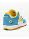 Lakai x Pacifico Telford White, Cyan, & Yellow Low Top Skate Shoes
