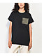 Leah Kirsch Black Pocket T-Shirt - Thumbnail image 1 of 2