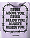 Learn To Forget Never Above You Lavender Hoodie - Thumbnail image 3 of 4