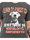 Learn To Forget Smile Black Wash T-Shirt - Thumbnail image 2 of 2