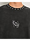 Learn To Forget Thrashed Studded Black Wash T-Shirt - Thumbnail image 3 of 6