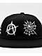 Learn To Forget Web Of Anarchy Black Strapback Hat - Thumbnail image 3 of 6