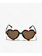 Leopard Brown Heart Sunglasses - Thumbnail image 2 of 2