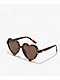 Leopard Brown Heart Sunglasses - Thumbnail image 1 of 2
