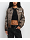 Live Mechanics Crowd Control Brown Bomber Jacket - Thumbnail image 1 of 6