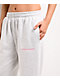 Lonely Ghost Text Me When You Get Lonely Heather Grey Wide Leg Sweatpants - Thumbnail image 5 of 7