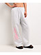 Lonely Ghost Text Me When You Get Lonely Heather Grey Wide Leg Sweatpants - Thumbnail image 1 of 7