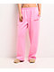 Lonely Ghost Ways To Say ILY Pink Wide Leg Sweatpants - Thumbnail image 1 of 8