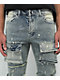Lost Hill Light Wash Denim Cargo Pants - Thumbnail image 4 of 6