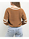 Love Knits NYC Brown V-Neck Crop Sweater - Thumbnail image 2 of 4