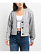 Love Knits NYC Grey Crop Cardigan - Thumbnail image 1 of 4