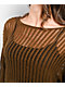 Love Knits NYC Open Knit Brown Sweater - Thumbnail image 3 of 4