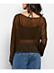 Love Knits NYC Open Knit Brown Sweater - Thumbnail image 2 of 4