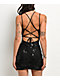 Lovesome Sequin Tie Back Black Dress - Thumbnail image 2 of 10