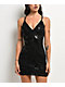 Lovesome Sequin Tie Back Black Dress - Thumbnail image 1 of 10