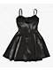 Lovesome Sweetheart Black Satin Dress - Thumbnail image 8 of 8