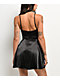 Lovesome Sweetheart Black Satin Dress - Thumbnail image 2 of 8