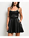 Lovesome Sweetheart Black Satin Dress - Thumbnail image 1 of 8