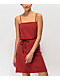 Lunachix Red Shoelace Belt Mini Dress - Thumbnail image 1 of 4