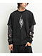 Lurking Class By Sketchy x Kyle Grand Sin Black & Camo 2fer Long Sleeve T-Shirt - Thumbnail image 1 of 5