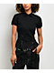 Lurking Class by Sketchy Tank Agnes Black Short Sleeve Button Up Corset Shirt - Thumbnail image 2 of 4