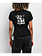 Lurking Class by Sketchy Tank Agnes Black Short Sleeve Button Up Corset Shirt - Thumbnail image 1 of 4