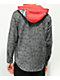 Lurking Class by Sketchy Tank Barb Grey Hooded Flannel Shirt