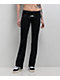 Lurking Class by Sketchy Tank Barbed Black Foldover Flare Pants - Thumbnail image 1 of 4
