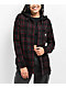 Lurking Class by Sketchy Tank Barbed Web Black Hooded Flannel Shirt - Thumbnail image 2 of 4