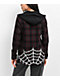 Lurking Class by Sketchy Tank Barbed Web Black Hooded Flannel Shirt - Thumbnail image 1 of 4