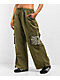 Lurking Class by Sketchy Tank Barbed Wire Olive Parachute Pants - Thumbnail image 3 of 11