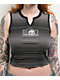 Lurking Class by Sketchy Tank Chain Stripe Black & Grey Raglan Crop Tank Top - Thumbnail image 3 of 3