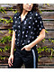 Lurking Class by Sketchy Tank Cry Print Black Short Sleeve Button Up Shirt - Thumbnail image 1 of 8