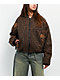 Lurking Class by Sketchy Tank Death Leopard Brown Hooded Canvas Jacket - Thumbnail image 1 of 7
