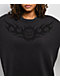 Lurking Class by Sketchy Tank Distressed Charcoal Wash Sweater - Thumbnail image 3 of 4